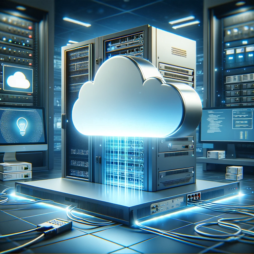An image for a blog post titled 'How To Set Up Your Own Cloud Server for Your Business - Done Right!'. The image features a high-tech and professional